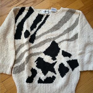 Vintage 80s 3/4 sleeve sweater sz S
